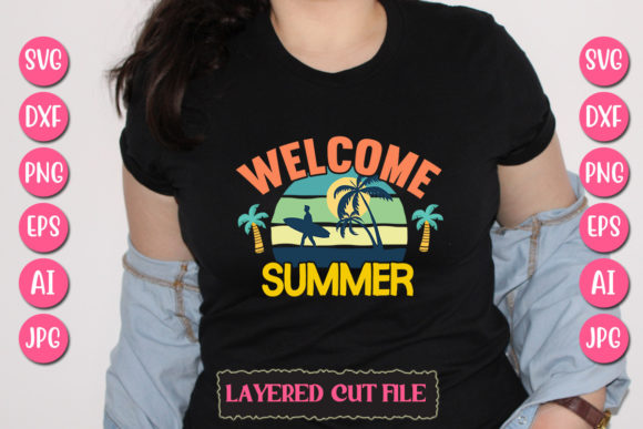 Download Welcome Summer Svg Cut File - Premium Resources